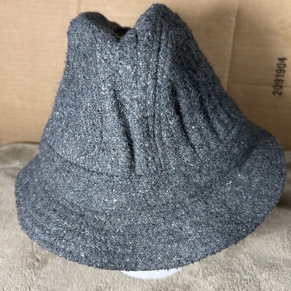Totes Fedora Hat Rain Rolls Right Off Men's Medium Gray Vintage Cap Korea